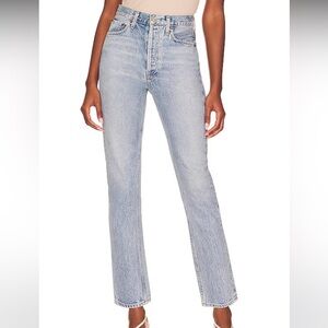 AGOLDE - Riley High Rise Straight Crop in Renewal Size 25
